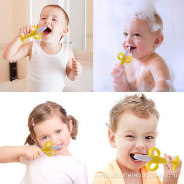 Food Grade Safe Silicone Toothbrush and Teeth